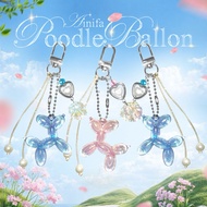 GANTUNGAN Keychain Poodle. Aesthetic Keychain 3D Bubble Dog Keychain/