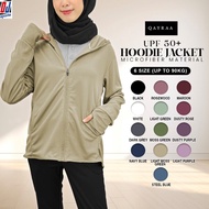 QAYRAA UPF50+ Cap Jacket Jogging Jacket Sport Anti-UV Hoodie /Size S-3XL/DustyRose/Green/Blue/Maroon