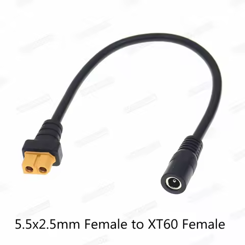 14AWG XT60 to DC jack plug 5.5x2.1/2.5mm Connector Battery Adapter Converter Charging Cable Silicone