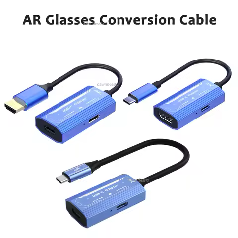 AR Glasses Hub Seamless Multi-Device Type-C HDMI-compatible Charging Adapter USB C to C Video Conver