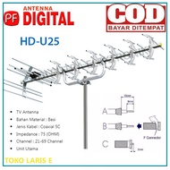 PF HD-U25 Antena Luar/Outdoor Antena TV Digital Support DVBT2 ORIGINAL Antena PF Digital Outdor