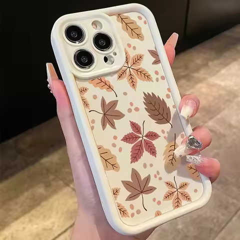 Autumn Leaves and Vintage Maple Leaves Phone Case For iPhone 16 15 14 13 12 11 Pro Max 17 Air 16E X 