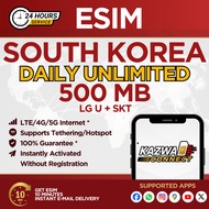 eSIM South Korea Unlimited 500MB / 1 GB / 2 GB Data | 1 - 7 Days | eSIM Roaming | eSIM Travel | Kore