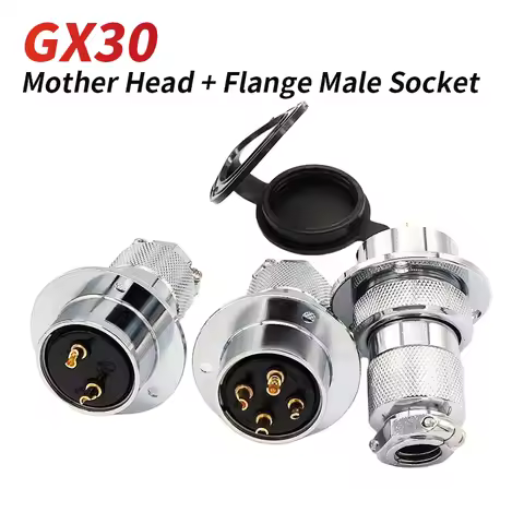 GX30 Aviation Plug Socket DF30M 2 3 4 5 6 7 8 9 10 Pin Male Female Cable Connector Copper Core Gold-