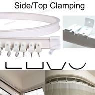 2M Curtain Track Rod Rail Plastic Flexible Ceiling Mounted Curved Straight Slide Windows Bendable Accessories Kit Home WB5SG