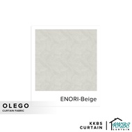 KKBS CURTAIN Olego-Enori Curtain Fabric 126'' Cut by Meter (Beige)