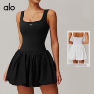Alo Women's S-XXL Yoga dress skirt skort one piece in Black/ white/ purple/pink tennis 女裝黑色白色紫色蜜桃粉紅連