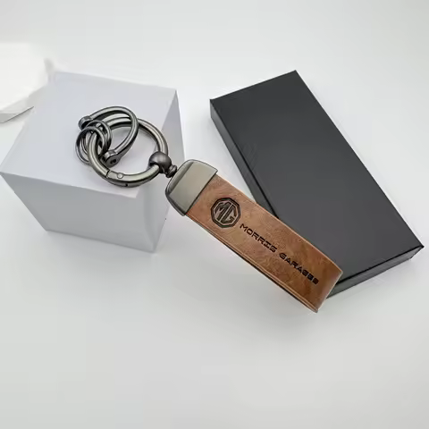 Luxury Leather Keychain Car Key Ring Holder Jewelry for MG GT HS ZS MG3 MG4 MG5 MG6 MG7 EV ZX Roewe 
