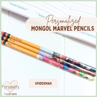 Personalized Mongol Marvel Avengers Pencil – Custom Name Engraving | School | Giveaway | Exam Set