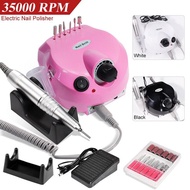 35000RPM Electric Nail Drill Machine Manicure Pedicure Professional Nail Lathe Low Noise Cutters Nail File Kit