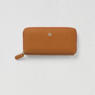 【Graf von Faber-Castell】女用 頂級真皮 鍊型長夾-白蘭地