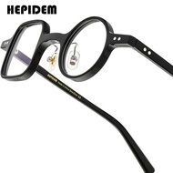 HEPIDEM Acetate Glasses Frame Men Famous Brand Design Retro Round Women Nerd Eyeglasses Iron Man Jap