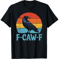 Retro F-Caw-F Black Bird Crow Funny Crow Lover T-Shirt