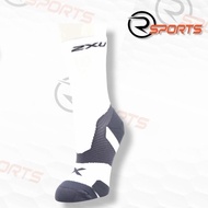 2Xu Unisex Vectr Cushion Crew Socks - White Kaos Kaki Olahraga