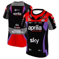 Summer Aprilia Team MOTO GP 2025 Uniform Sports Men's Racing Casual Fashion Short Sleeve Tees