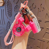 Dopamine Sports Fitness Keychain Mini Dumbbell Kettle Shape Pendant Bag Ornaments 09Kd