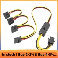 1 Piece Graphics Card 6PIN to SATA Hard Drive Power Supply Cable  & Red PVC+18AWG Tinned Copper Wire