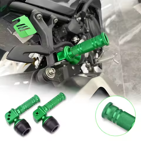Motorcycle Back foot Pegs Pedals Back Footrests Guard Sliders Compatible with Kawasaki ZX25R SE ZX-6