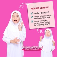 TUDUNG SEKOLAH AWNING LEMBUT PASTI KUNING CAIR KRIM KUNING DIRAJA TUDUNG SICOMEL