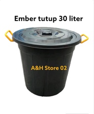 Ember 80 liter + tutup POLARIS /ember plastik murah ember jumbo hitam