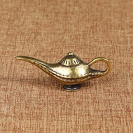 Handmade Retro Brass Aladdin Magic Lamp Wish Lamp Wish Pot Keychain Pendant Pendant Ornament Accesso