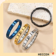 HECCEH Italy Bracelets, Stretchable Square Italian Modules,  Stainless Steel Italian Charm Bracelets
