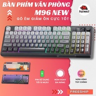 Free Wolf M96 Wireless Keyboard with Screen - 7-Color Led, Smooth Typing, Noise Reduction, Media Kno