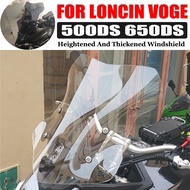 Motorcycle Heightening Widening Windshield Windscreen Wind Screen Deflector for Loncin Voge 500DS 65