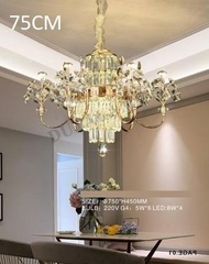 FL 1460 LAMPU GANTUNG KRISTAL CHANDELIER BUNGA 2 UKURAN MODERN KLASIK