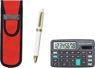 T23-D-NK02R-2C600-W 2C600-W 2C600-W 2 Color Rotating Ballpoint Pen Set with Mini Calculator, Cloth P