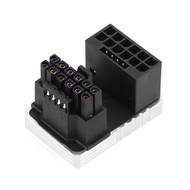 【FAS】-Power Supply Connector 16Pin(12+4Pin) ATX3.0 12VHPWR 600W GPU 180° Adapter for RTX 4090 4080 4070 Ti 3090
