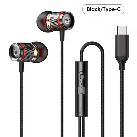 OLAF DAC Type C Earphones Wired Headset USB C Gamer Headphones Cable Handsfree Type-C Earbuds For iP