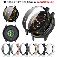 PC Screen Protector Shell + Glass FIlm For Garmin Venu 3 3S Watch Protective Case Full Tempered Film Frame For Garmin Venu3S  3 S