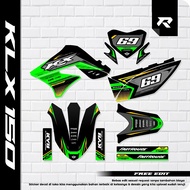 KAWASAKI KLX 150S decal - decal oldkawasaki - old KLX decal sticker stiker motor