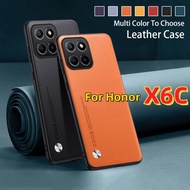 Luxury Leather Mobile Casing For Honor X6C 4G 2025 HonorX6C X6 C X 6C Plain Skin Anti Fingerprint Ph
