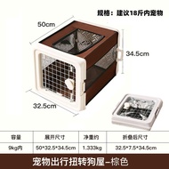 ที่นอนแมวพับได้แบบปิดสำหรับรถยนต์ Temo Oxford Cloth Synthetic Plastic Pet Carrier Air Cargo Foldable