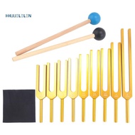 Tuning Forks Set 9Pcs 174/285/396/417/528/639/741/852/963Hz Tuning Fork, Sound Healing Tool Set for 