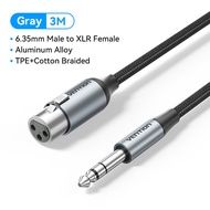 Vention สายไมล์โครโฟน สาย XLR jack Cable 6.5 มม. ตัวผู้ไปเป็น XLR ตัวเมีย trs to xlr สายสัญญาณเสียง 