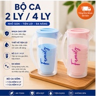 Cup and Cup Set, 2-cup Mug Set, 2-cup Cup Set, 4-cup Tan Lap Thanh Plastic Cups, Foldable Cups, Fami