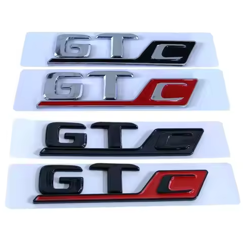 3D Letters Numbers GT C GTC Emblem For Mercedes GTC Car Trunk Lid Nameplate Badge Logo Sticker Chrom