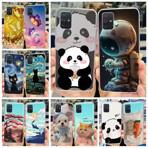 For Samsung Galaxy A31 A41 A51 A71 Case Cute Fashion Painted Cover Soft TPU Phone Case For Samsung A