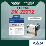 Brother DK-22212 Original Genuine Continuous Film Tape 62mm Black on White QL-700 QL-720 QL-800 QL-8