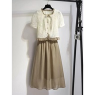 两件套连衣裙Two piece dress set小香风连衣裙夏季女2025新款温柔风新中式盘扣改良旗袍裙子两件套新款2025.10.20