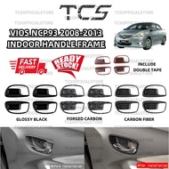 TCS TOYOTA VIOS DUGONG NCP93 2008-2012 CARBON FIBER INDOOR HANDLE FRAME COVER ACCESSORIES