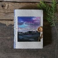 Fabric nature view II. Fabric notebook handmade notebook diary handmade 筆記本