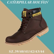 !! Caterpillar Holton Shoes Steel Toe Safety Boots Men's Fashion Bikers Touring Outdoor Shoes
