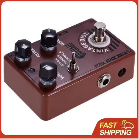 Dolamo D-11 Vintage Distortion Pedal Volume Filter 3 Way Switch True Bypass for Classic Rock Guitar 