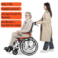 Wheelchair Foldable,Lightweight Manual Wheel Chair,Portable Pushchair for Travel for Elderly