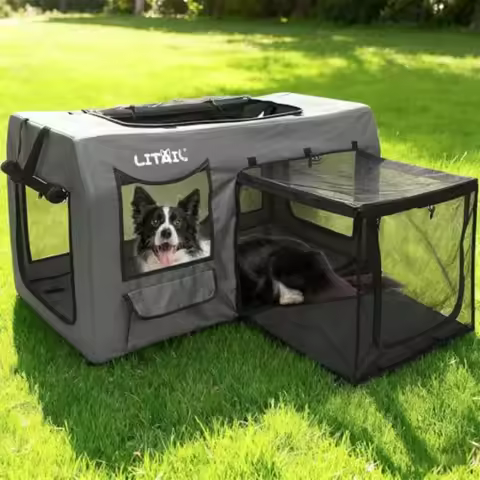 Extra Large Dog Crate for Multi-Cat Families, Pet Carrier for Multi-Cat Families and Small Dog Owner