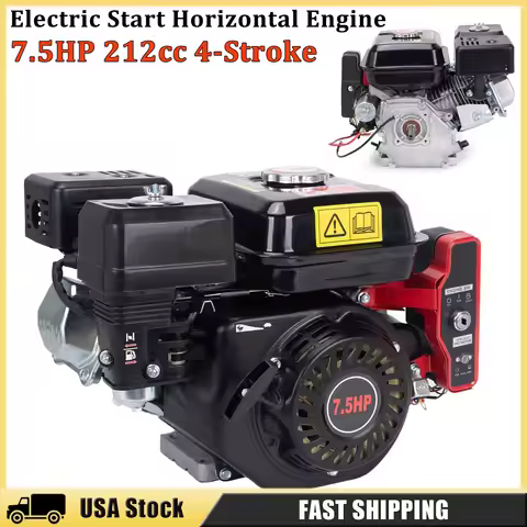 4-Stroke 212cc 7.5 HP Electric Start Horizontal Engine Go Kart Gas Engine Motor